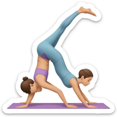 downward dog yoga pose sticker