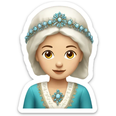 Russian girl in kokoshnik sticker
