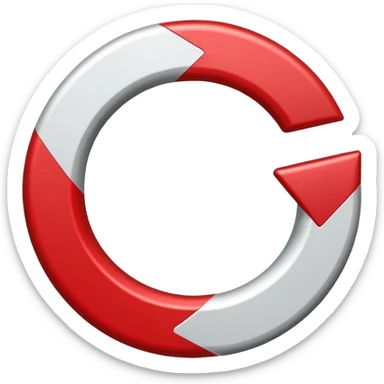 Prompt 15: "Is your backup plan."
Graphic: 🔄 Refresh/loop arrows icon (white with red highlights).
Animation: Arrows rotate smoothly.
Background: Transparent. sticker