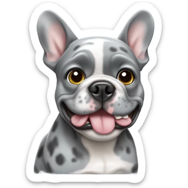 Grey merle French bulldog sticker
