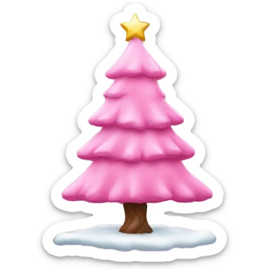 Pink Christmas tree  sticker