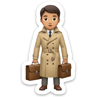 Spy with single briefcase sticker