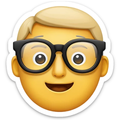 black glasses  sticker