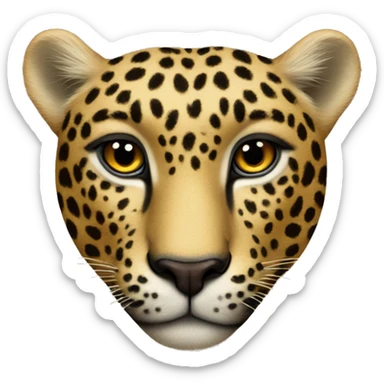 leopard heart  sticker