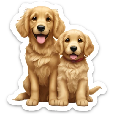 Golden retriever and cockapoo sticker
