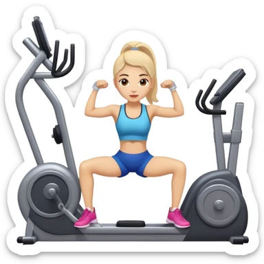 girl working out at the gym sticker