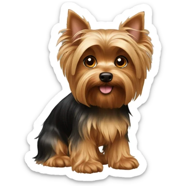Uniform brown Yorkshire terrier sticker