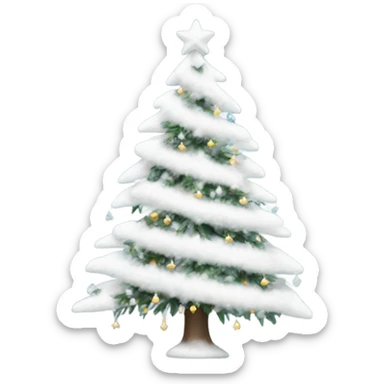 White Christmas tree sticker