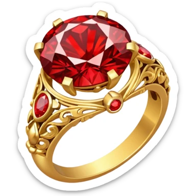 red ring marry red diamond sticker