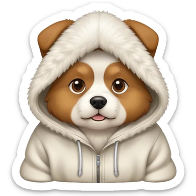 Dog with a hoodie sticker
