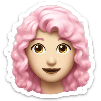 Light pink sparkles dust sticker