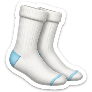 smelly white sock on feet, sole view and shape sticker