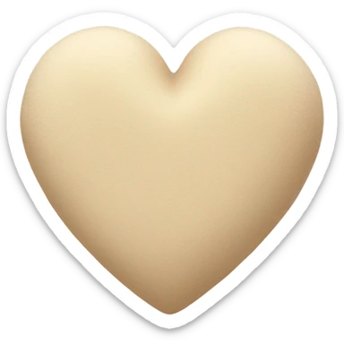 Beige heart  sticker