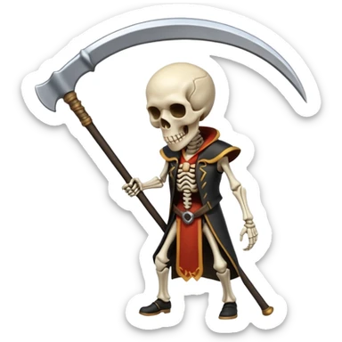 skull scythe sticker