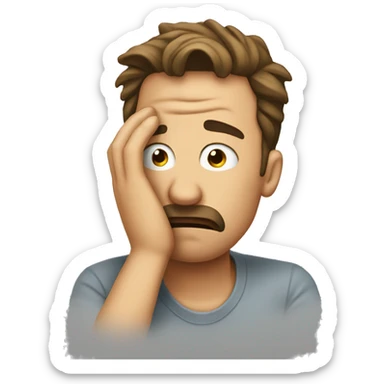 man facepalm  sticker