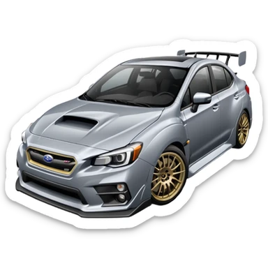 series grey subaru sti sticker