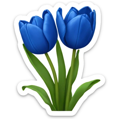 royal blue tulips sticker