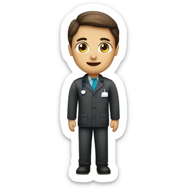 Crea un avatar de medio cuerpo de una enfermera, con ojos grandes y de color cafe oscuro, cara fina, pelo colorino y largo, ojos cafe oscuro, uniforme celeste, no incluí ningún elemento médico sticker