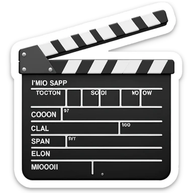 “movie clapperboard mid-snap sticker