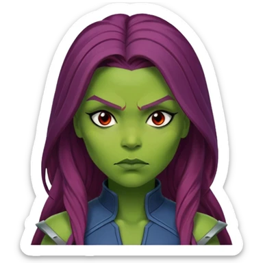 Gamora marvel character face only

 sticker