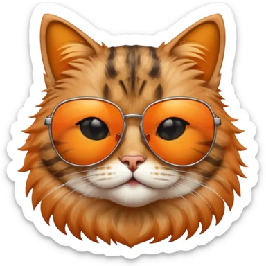 Cat with sunglasses sticker