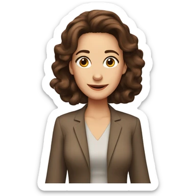 Judy Geller with brown hair sticker