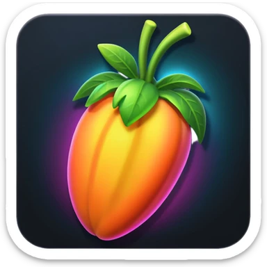 Сделай логотип Fl Studio светящийся sticker