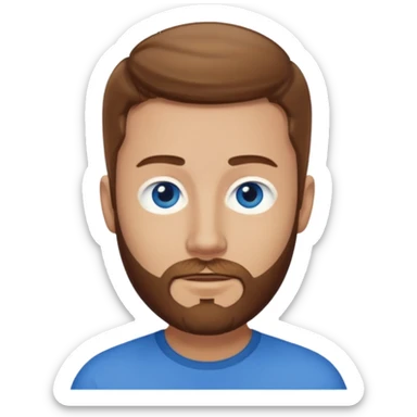 Ben Phillips, YouTuber (b.1992) with light brown hair and short beard sticker