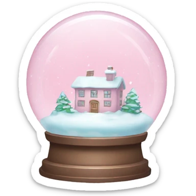Pastel pink snow globe sticker