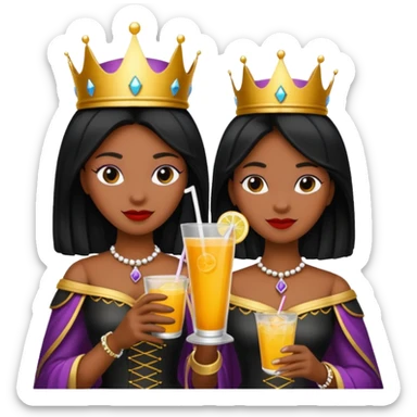 black queen with drink sticker