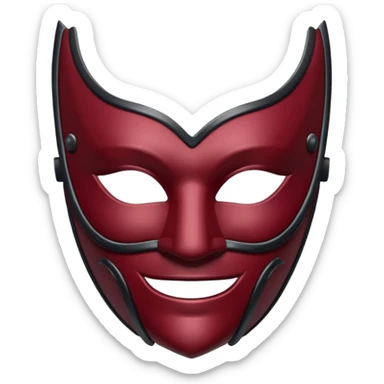Burgundy half mask sticker