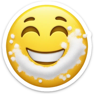 happy emoji holding pile of salt sticker