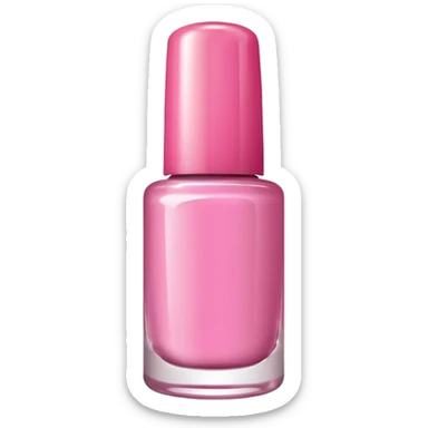 pink nail polish bottle sticker