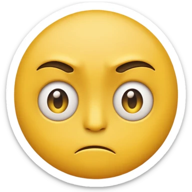 Traditional emoji with annoyed sides sticker