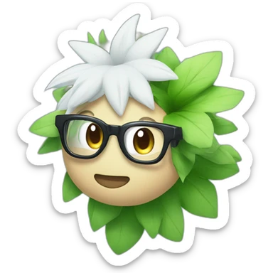 Shaymin wearing glasses sticker