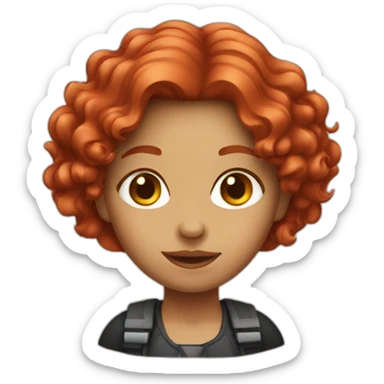 red hair girl graphic designer and film director sticker