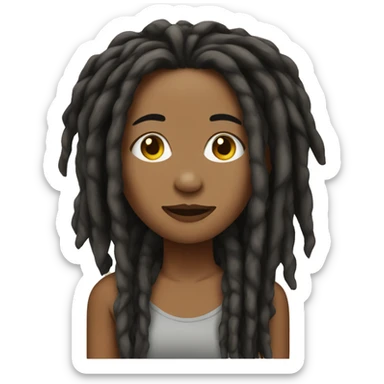 woman with dreads sticker