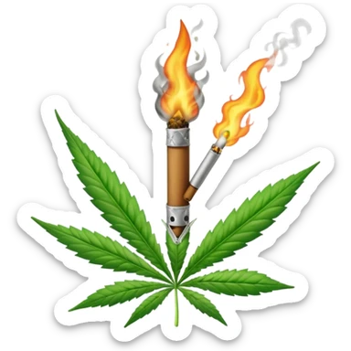 a joint burning all the way sticker