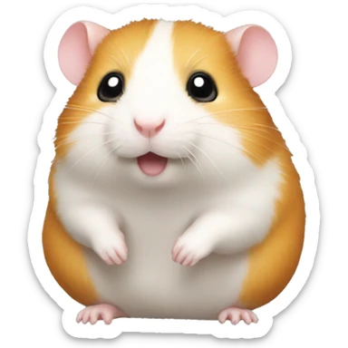 half of hamster sticker