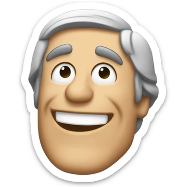 Ralph waldo emerson talkig happily sticker