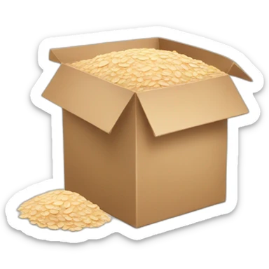 Box of oatmeal sticker