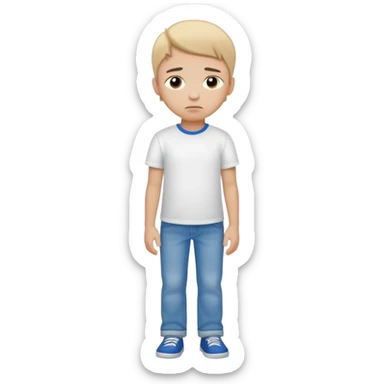 sad child full body sticker