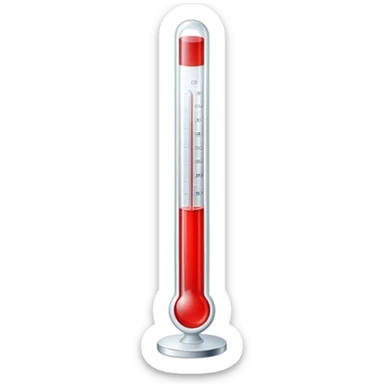 classic glass thermometer sticker
