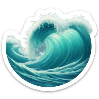 Splashing waves sticker