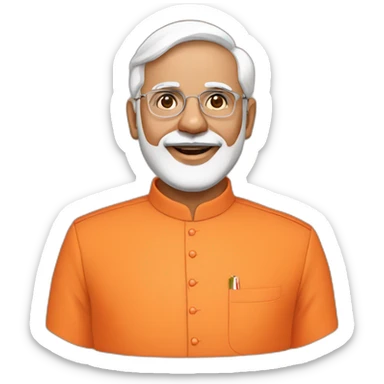 Narendar Modi in an orange kurta sticker