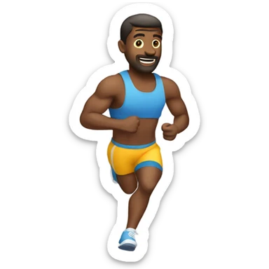 men doing aerobic sticker