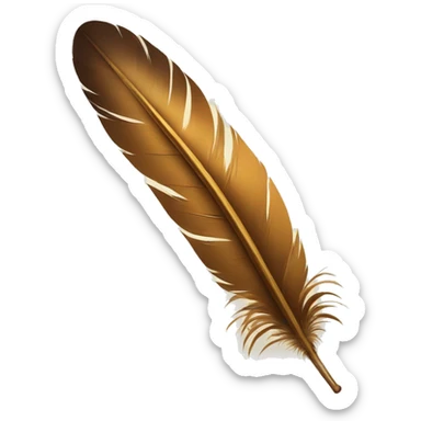 a feather quill and a SCROLL sticker