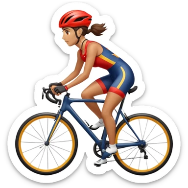 spanish female athlete cycling sticker