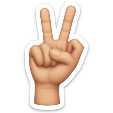 Third finger  sticker