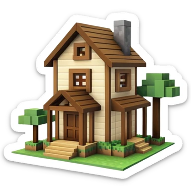Minecraft house sticker